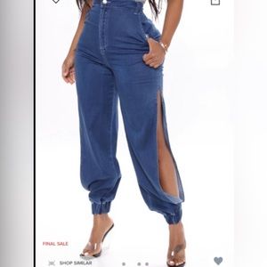 Split Jean jogger (fashion nova)